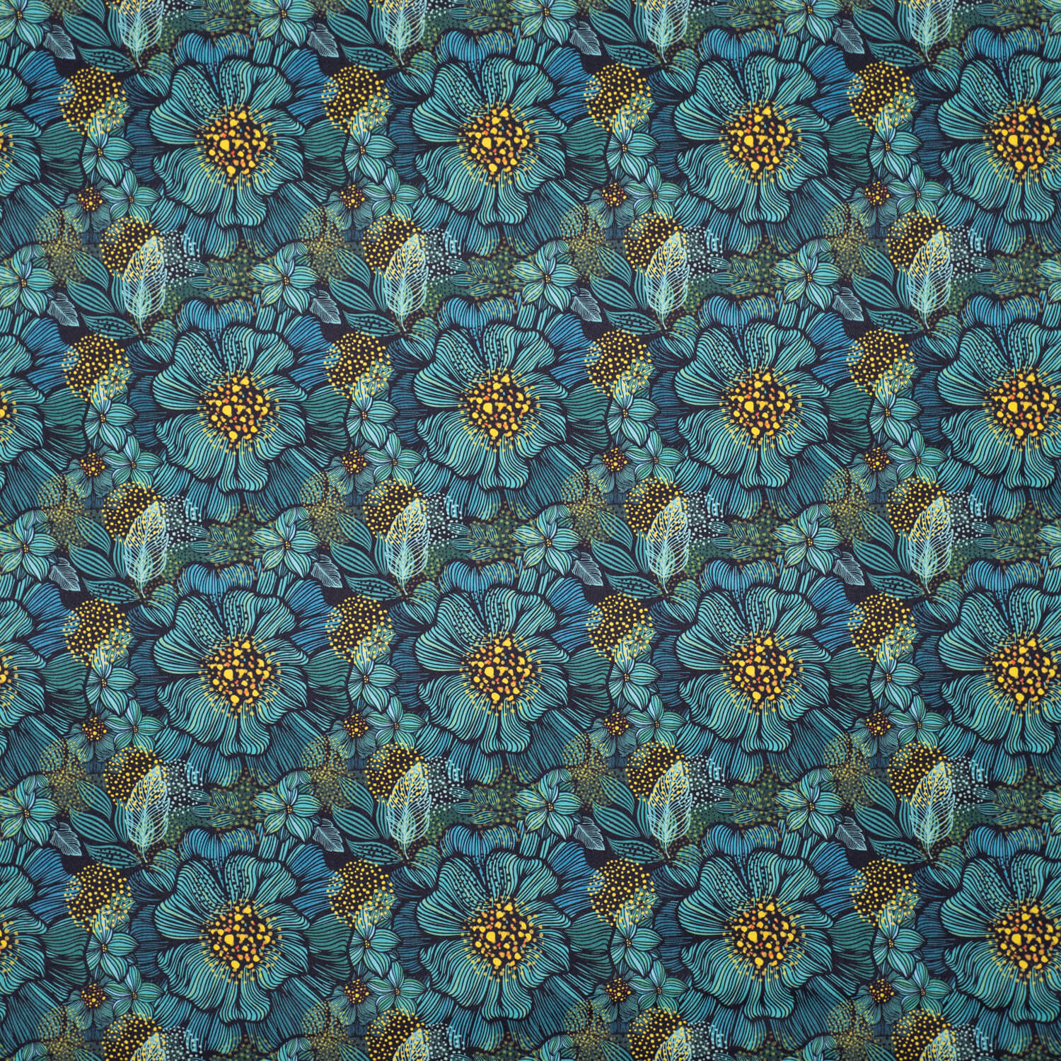 EP Turquoise Graphic Flowers