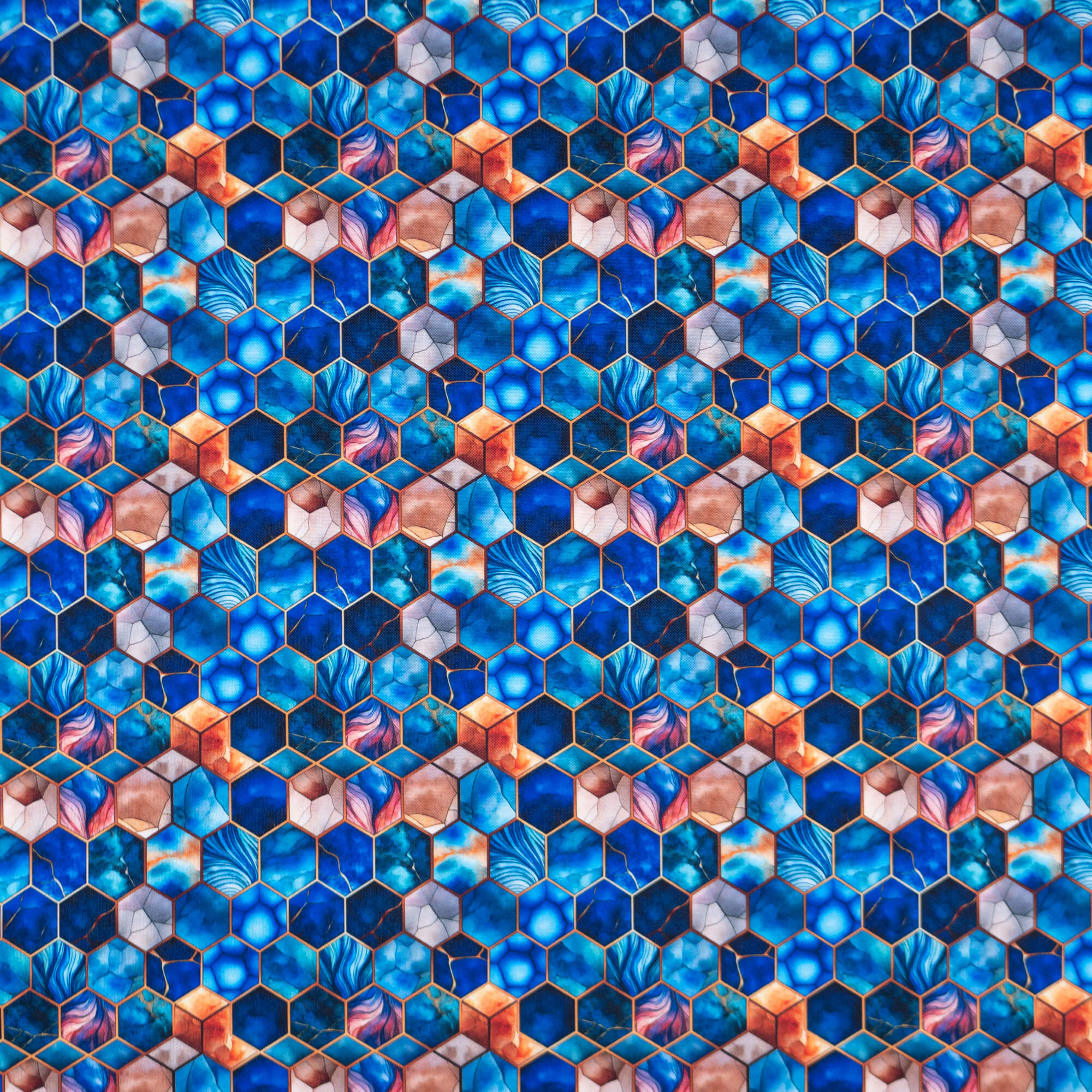 EP Blue Hexagon Outdoorstoff