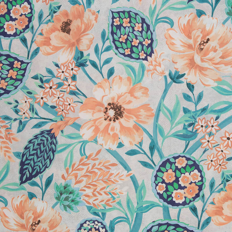 Argentina Blüte, apricot/dunkelblau